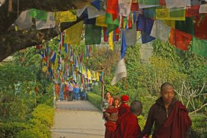 Buddhistische Mönchen in Lumbini