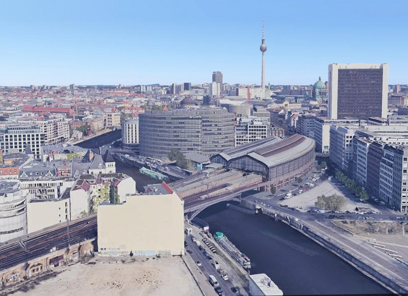 Berlin+Friedrichstraße+Utopia+2048+transformation+GIF